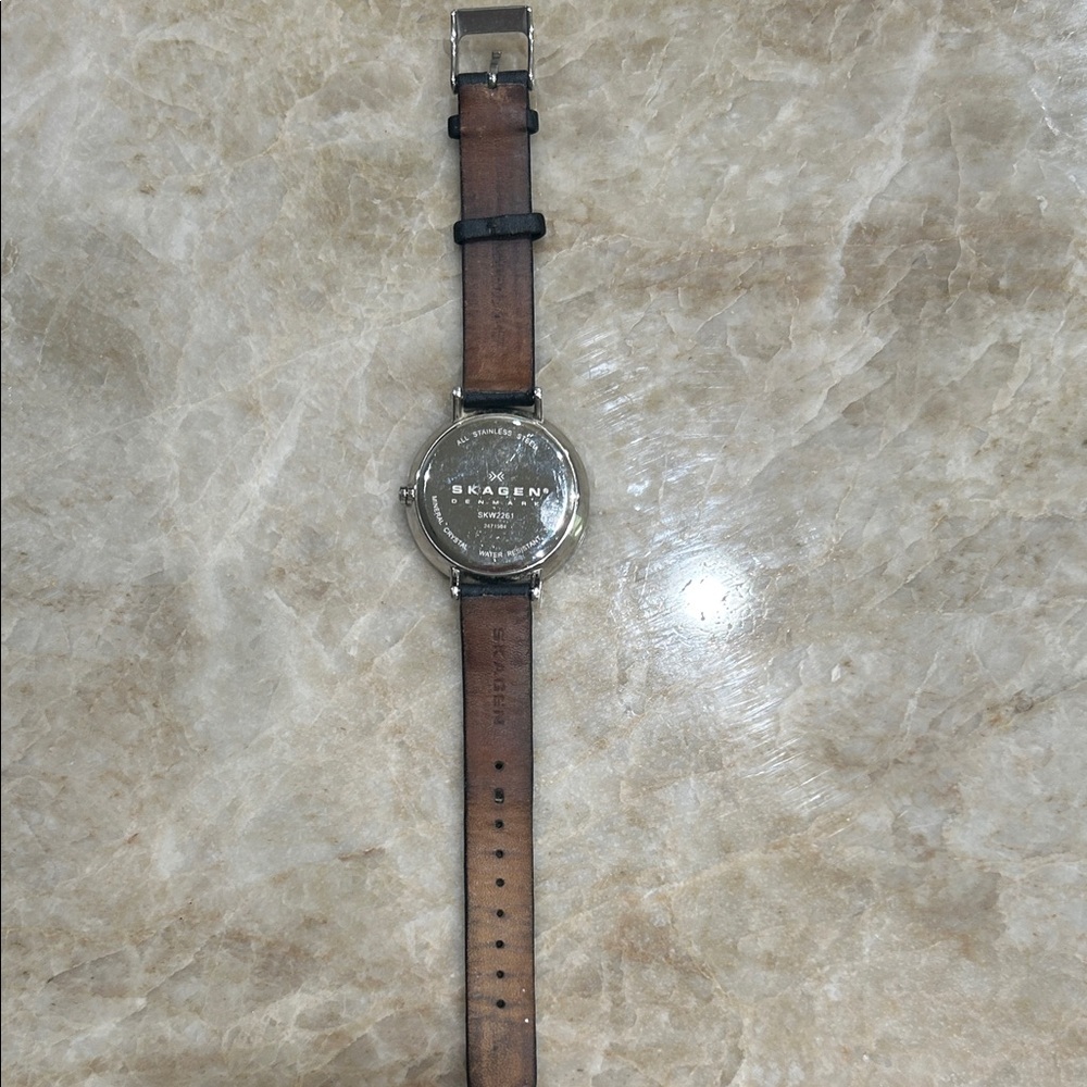 Skagen Ditte Watch with Black  Leather Strap - Picture 4 of 5